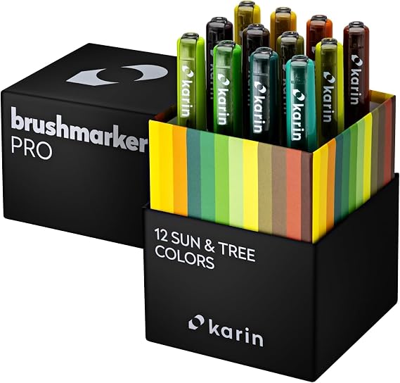 KARIN Brush Marker Pro Sun & Tree Colours Case