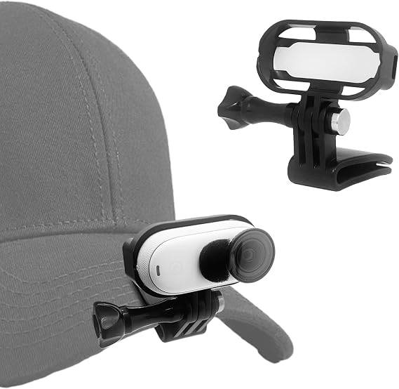 Baseball Hat Clip for Insta360 GO 3/GO 3s, Adjustable Baseball Cap Mount Bracket for Insta 360 GO 3S Magnetic Frame Quick Release Hat Clip (Horizontally Frame)