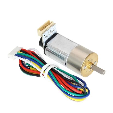 GM16-030 Hall Encoder DC Gear Motor 7PPR Magnetic Code Disc DIY Smart Parts(1 Ratio 360,12V)