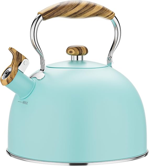2.6 Quart Tea Kettle Stovetop Whistling for Stove Top, Blue