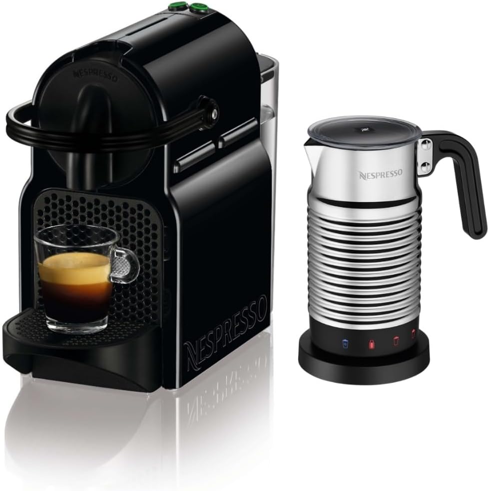 Nespresso Inissia D40 Siyah + Aeroccino 4 Kahve Makinesi Seti