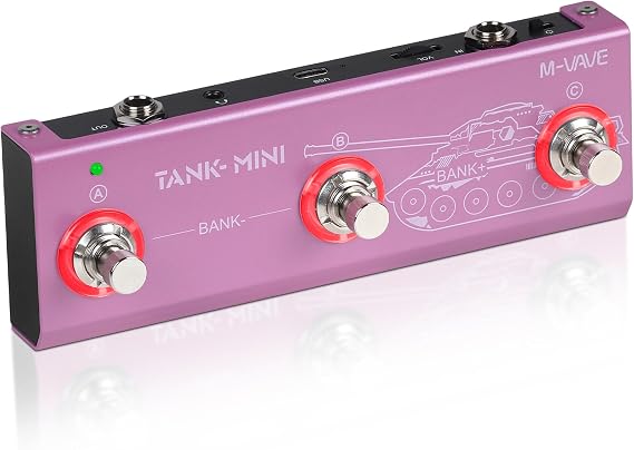 Multi Effects Guitar Pedal,Built-in 1450mAh Rechargeable Battery Electric Guitar Efector with 21 Editable Presets,Chorus,Delay,Reverb,Amp,MOD,IR CAB,Recording,Tuner,BT connection.