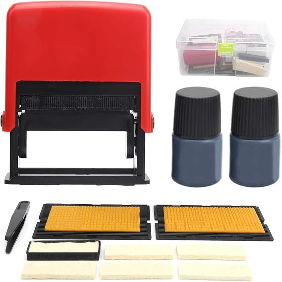 Adjustable Manual Date Coding Machine for Expiry Dates, Portable Ink Date Printer with Stamping Function, Handheld Date Code Labeling Equipment for Flat and Curved Surfaces