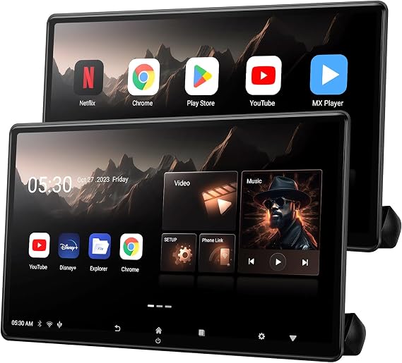 15.6" Android Car TV Headrest Monitor for Cars,Support Phone Mirror/WiFi