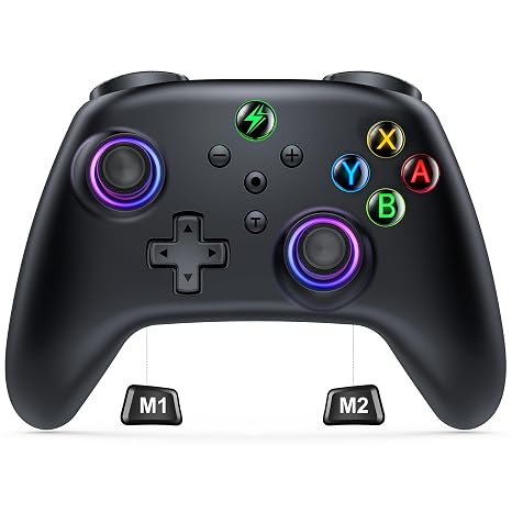 AXYBCOOL Wireless Switch Controller Compatible with Nintendo Switch 2/Switch/Switch Lite/OLED- LED Switch Pro Controller/iOS/Android
