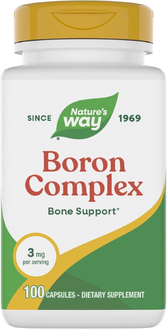 Nature's Way Boron Complex Capsules, 3 mg per Serving, Gluten-Free, 100 ct