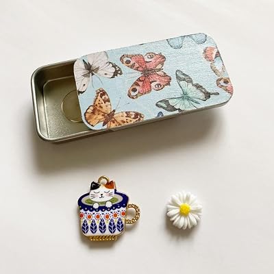 DPXWCCH Magnetic Sewing Needle Case Butterfly and Cute Cat Needle Minder for Cross Stitch Embroidery Needlecraft