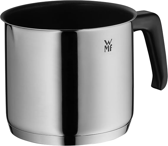 WMF Milk Pot 14 cm Approx. l Pouring Rim Cromargan Stainless Steel Brushed Suitable for All Stove Tops Including Induction Dishwasher-Safe