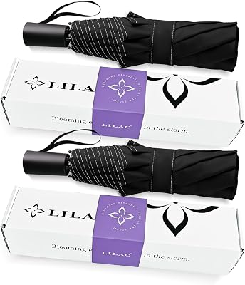 Windproof Travel Umbrella - Manual Open Close with No Rebound for Seniors & Kids, 43 Compact and Portable for Rain, Thoughtful Gift for Wife Husband Child