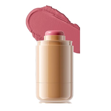Blush Stick - Used for Cheeks Lips and Eyes Multi-Purpose Peach Blush Stick Durable Moisturising Formula Make-Up Essence Light and Non-Oily Skin Colour (#1)