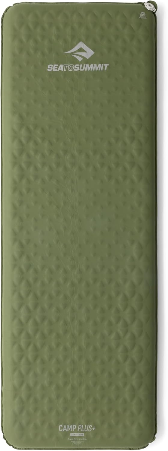 Sea to Summit Camp Plus Self-Inflating Foam Sleeping Mat for Camping - Rectangular - Regular (72 x 25.2 x 2.6 inches)