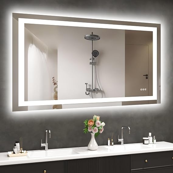 Hivone 48"X32" LED Bathroom Mirror with Lights, UL Listed