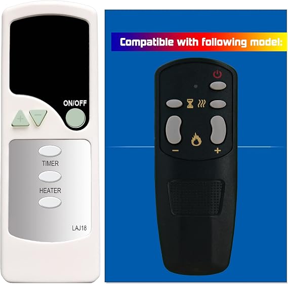 Replacement Remote Control for Hampton Bay TELUS Electric Fireplace BG-G-01