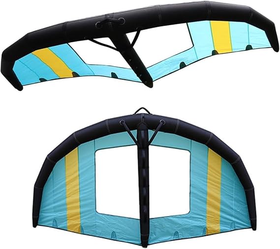 Handheld Windsurfing Wing, Kitesurfing Inflatable Foil Wings with Window, Inflatable Surfboard Kiteboarding Windsurfing for Adult Beginner Water Snow Water Play Toy