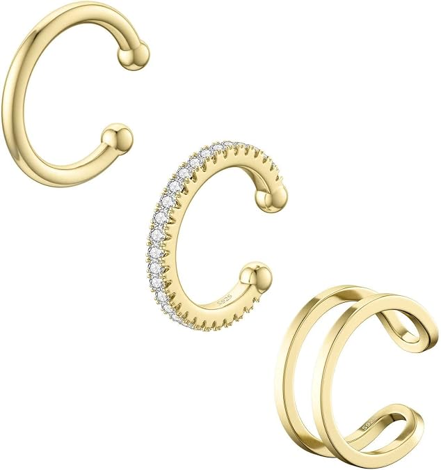 SEVENWELL Ear Cuffs for Women, Adjustable Non Piercing Cartilage Earrings | Adjustable Fit, Lightweight Comfort, Stackable Style, Sensitive-Ear Friendly, Daily & Party Wear