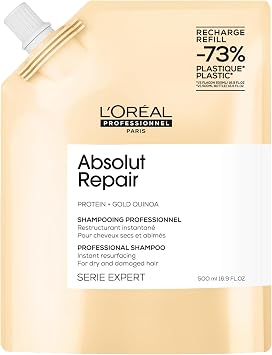 L Or al Professionnel Absolut Repair Refill Shampoo 500ml, For Dry Hair, Instant hydration, softness & shine