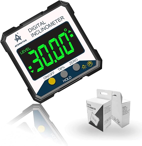 Magnetic Digital Angle Finder Protractor Inclinometer- Digital Inclinometer -Fast & Stable Measurement Tool with Magnetic Base and Backlit Display
