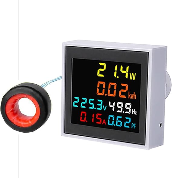 WANGCL Mini Smart Meter Energy Monitor Digital Color LCD Ammeter Smart Meter AC50-300V 100A Multifunctional Voltmeter Ammeter