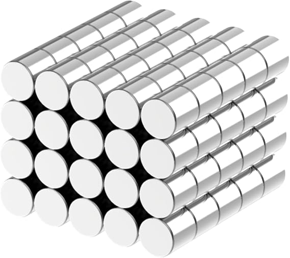 Small Neodymium Cylinder Magnet - 1/4" D x 1/4" H - 100 Pack, Mini Strong Disc Rare Earth Magnets, Round Magnet for Office,Whiteboard,Dry Erase Board,Fridge,Crafts,Strong Map Magnets