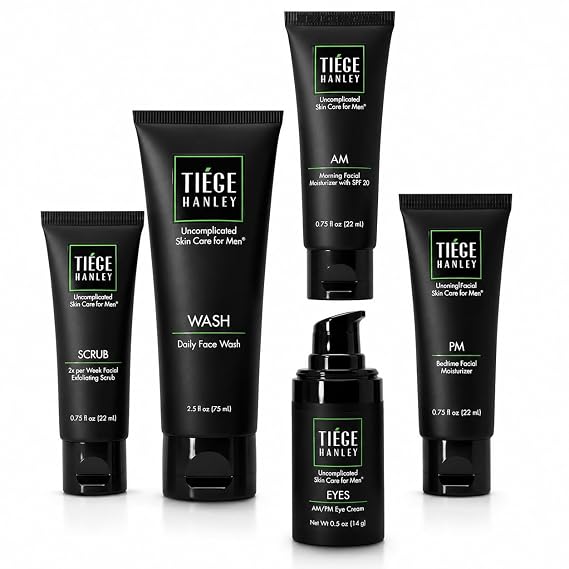 Tiege Hanley Advanced Men's Skin Care Set, 90-Day, 5 Piece Kit