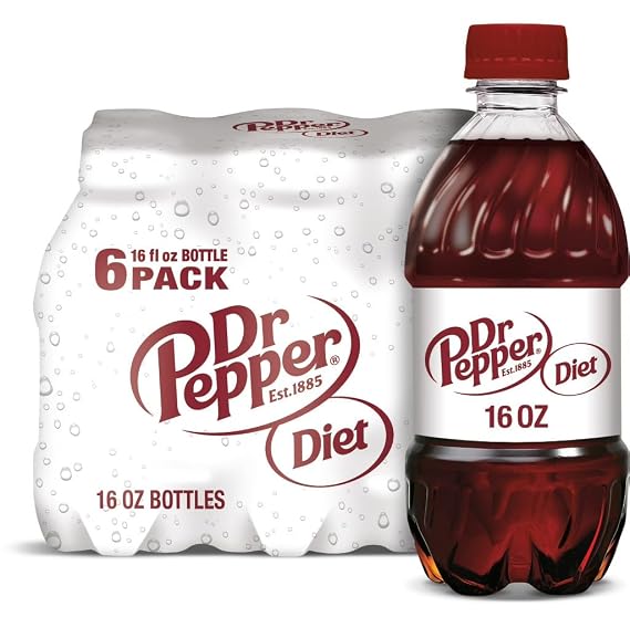 Dr. Pepper Diet Soda, (Pack of 6-16 Oz Bottles)