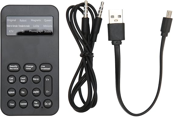 Voice Changer, Handheld Voice Modulator, Voice Changer Device - Handheld Sound Effect Device with 8 Voice Modulation Options for Calling and Gaming