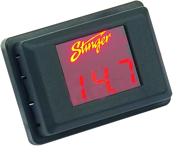 Stinger SVMR Voltage Gauge with Red Display