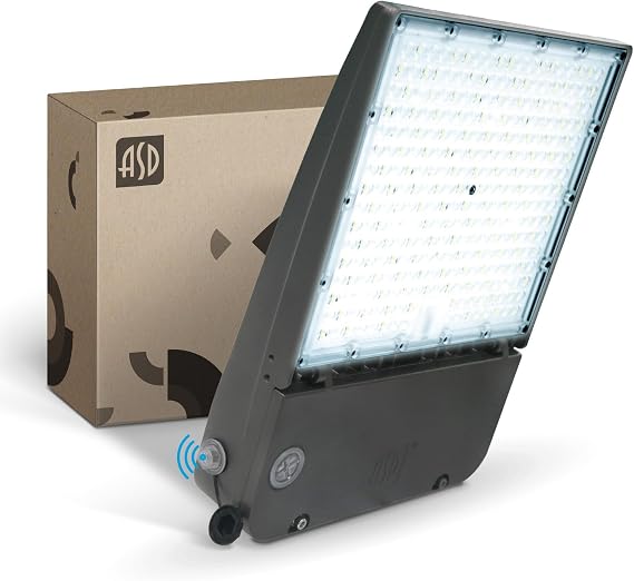 ASD LED Parking Lot Light Fixture, Dusk to Dawn Outdoor Lamp | Dimmable, Photocell, IP66 Waterproof, DLC, UL Listed | 200W 30000LM 5000K 100-277V | Shoebox Area Lighting | Bronze