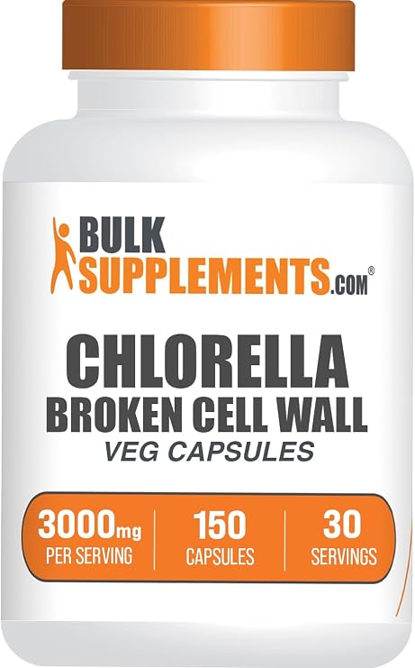 Chlorella Capsules - Broken Cell Wall, Chlorella Supplement - Superfood Supplement, Vegan & Gluten Free, 5 Capsules per Serving, 150 Count (Pack of 1)