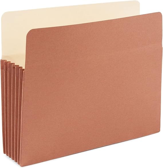 Staples Reinforced File Pockets, Letter Size, 5.25 In Expansion, 10/Pk
