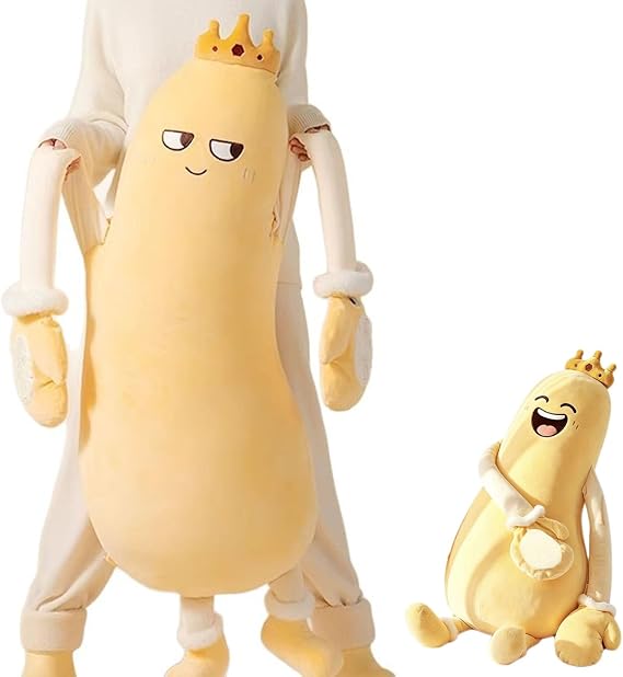 Okya Hugging Pillow, Eggplant Mango King Hugging Pillow, Mango Throw Pillows With Bluetooth Recording and Heating, EggplantDoll Sleeping Pillow Doll for Adults (Standard-A,120CM)