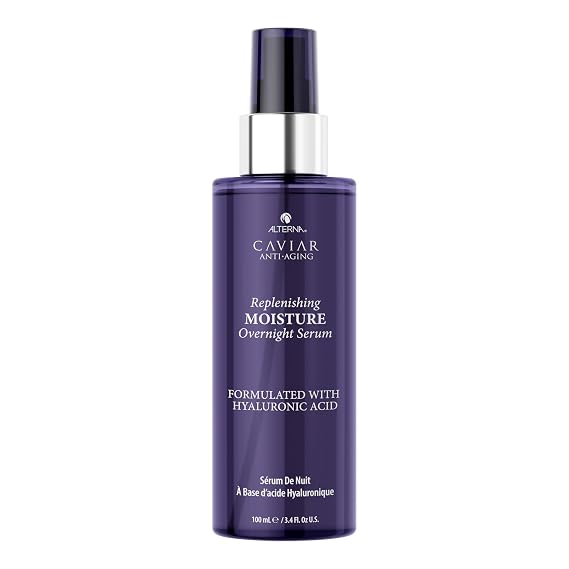 Alterna Caviar Anti-Aging Replenishing Moisture Overnight Serum 3.4oz | Leave In Hair Treatments for Dry, Damaged Hair |Nourishes, Restores with Humidity & Heat Protection