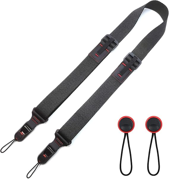 Camera Strap with Quick Release Buckles, Nylon Weave Camera Canvas Neck Shoulder Strap Adjustable Anti-slip Neck Strap for DSLR SLR Digital Cameras (Black)