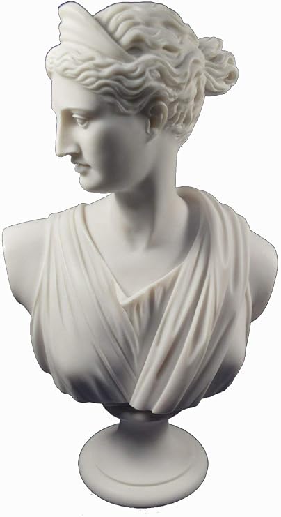 Estia Creations Artemis Sculpture Diana Bust Ancient Greek Goddess of Hunt Great Statue