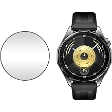 Microcase Huawei Watch GT 6 46mm için Tam Kaplayan Kavisli Ekran Koruyucu 3D Pet Film - Siyah AL3385