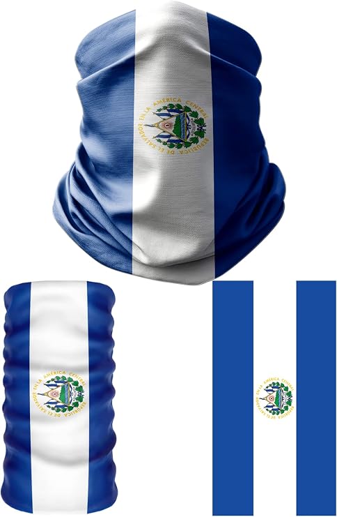 e taktik Multifunctional Flag of El Salvador Seamless UV+Face Mask Headband Bandana Do Rag Hairband
