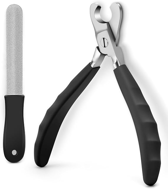 Gobeigo Heavy Duty Dog Nail Clippers for Large Dogs & Thick Nails (Black)