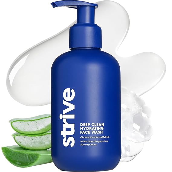 Strive Mens Face Wash, Hydrating Daily Facial Cleanser Niacinamide, 200ml