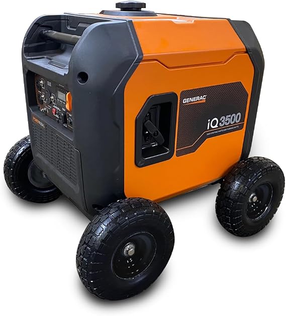 All Terrain Wheel Kit, Fits Generac iQ3500 Generator, Solid Never Flat Tires