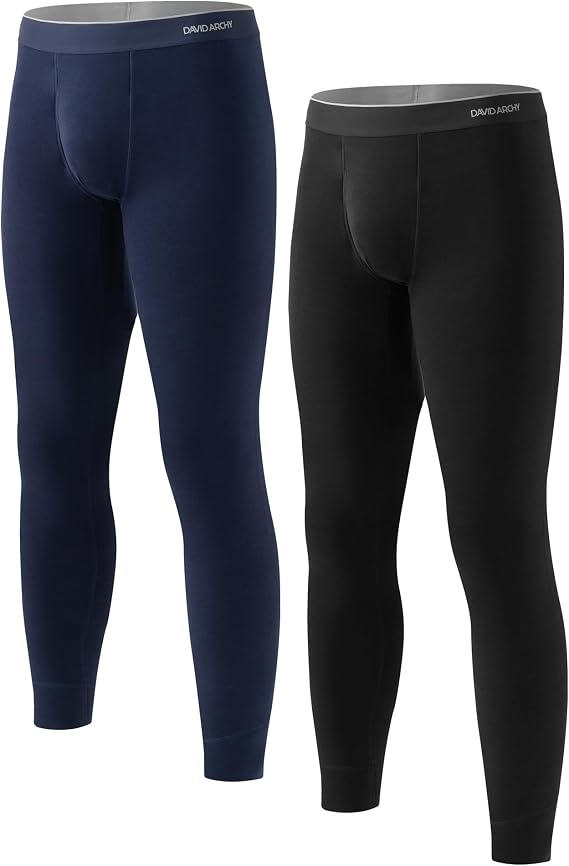 DAVID ARCHY Mens Heavyweight Thermal Underwear for Extreme Cold, Perfect for Harsh Winter from -10C to -5C