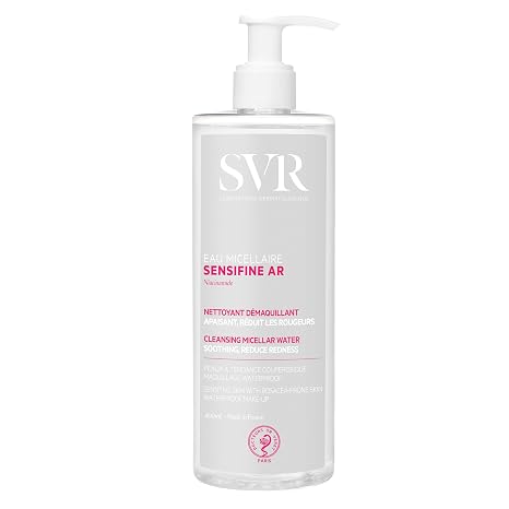 SVR - Sensifine AR Eau Micellaire - Sensifine Range - Soothing Anti-Redness Cleanser - For Sensitive Skin with Tendency to Rosacea - Niacinamide Moisturising Agent - 400 ml