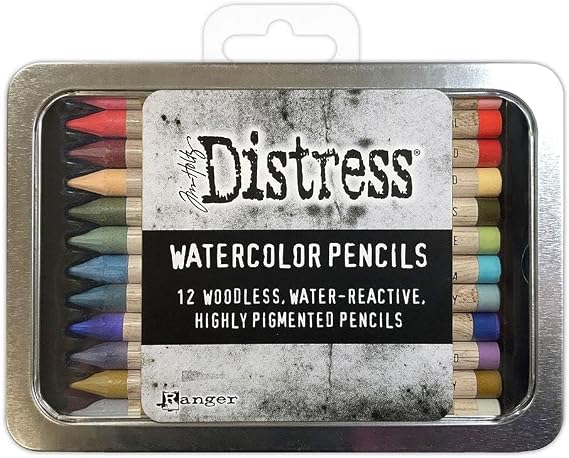 Tim Holtz Distress Watercolor Pencil 12pc Set 6 TDH83603