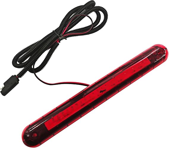 Third Brake Light 24 LED 12V High Mount Stop Light Lamp Assembly, Universal 3rd Brake Lights LED Bar Center Rear Lighting for Car SUV Truck Trailer, Red Waterproof High Position Stop Tail Lamp