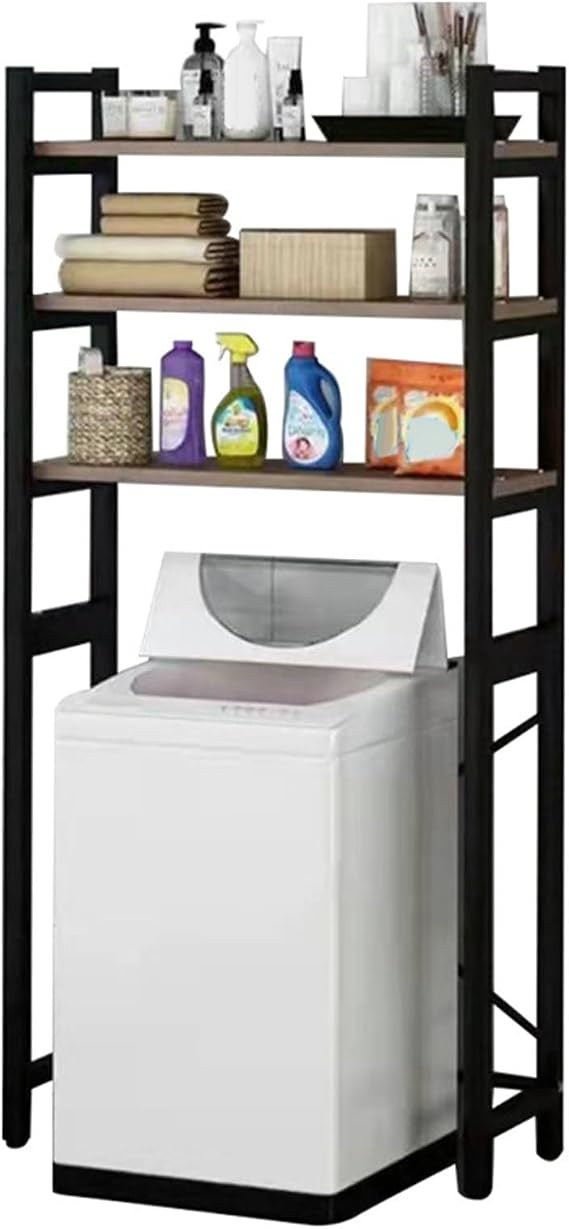 Freestanding Multi-Layer Bathroom Storage Rack with Large Capacity, Space-Saving Design, and Easy Installation