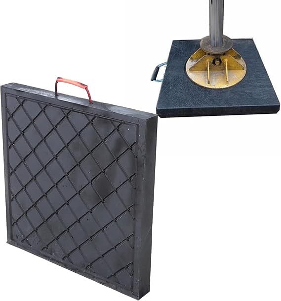 Universal Trailer Jack Pad with Anti-Slip Pattern, Stackable & Solid Leveling Pads, Crane Outrigger Pad for Disperse Gravity/Protect The Ground(ligjt Grey,19.7x19.7x2.8in/50x50x7cm)
