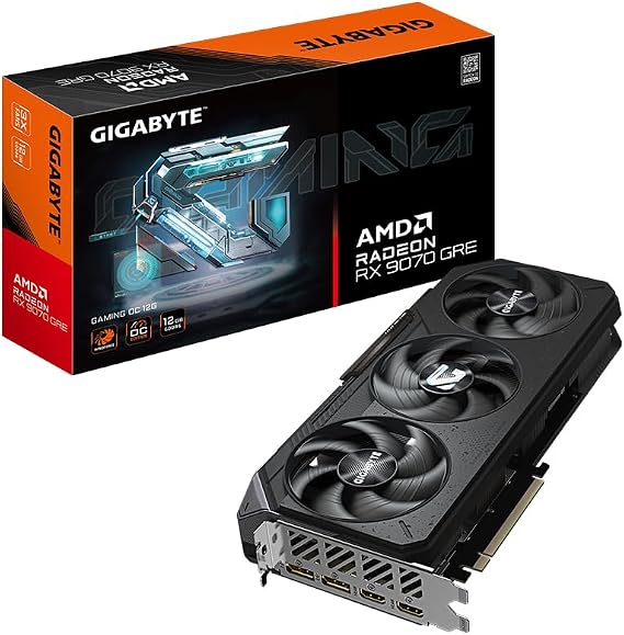 GIGABYTE Gaming Radeon RX 9070 GRE 12GB GDDR6 PCI Express 5.0 ATX Graphics Card GV-R907GREGAMING OC-12GD