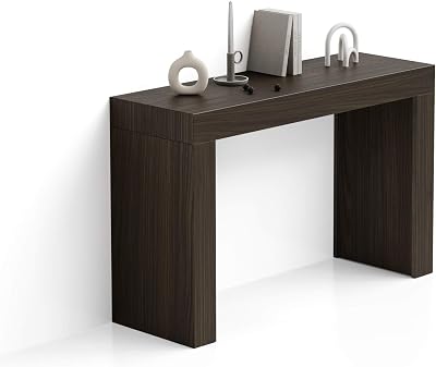 Mobili Fiver, Evolution Console Table 47.2 x 15.7 in, Dark Walnut, Made in Italy