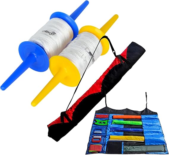 Kite string spool & Large Stunt Kite Bag