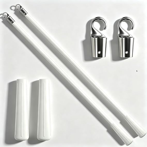 2Pcs Blinds Wand 17Inch Long White Vertical Window Blind