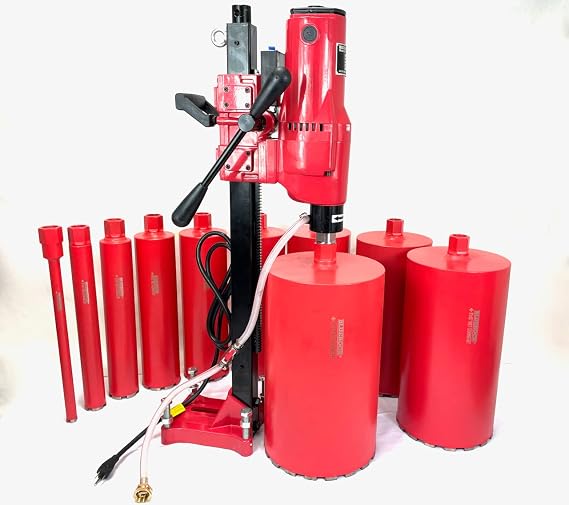 New Bluerock 10z1 Core Drill 2 Speed W/stand Concrete Coring - 1"-10" Bit Set Package Deal!